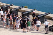 Kanonen der "Saluting Battery"