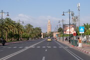 Minarett der Koutoubia-Moschee in Marrakech, Marokko