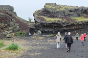 Lavafeld mit Pseudokratern (Rauðhólar) bei Reykjavík, Island