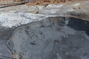 Kochender Schlammtümpel im Geothermalfeld Námaskarð (Hverarönd, Hverir), Island