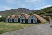 Torfhäuser im Laufás Museumshof, Island