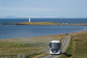 Leuchtturm Kálfshamar an der Bucht Húnaflói, Island
