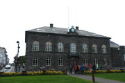 Alþingishúsið (Parlamentsgebäude) in Reykjavík, Island